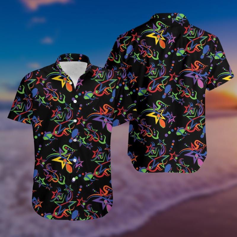 Felacia [Hawaii Shirt] Colorful Bowling Strike So Cute Unisex Hawaiian Aloha Shirts-ZX2461